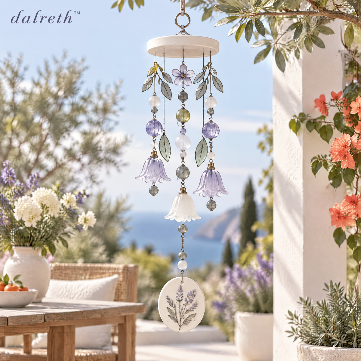 𝒅𝒂𝒍𝒓𝒆𝒕𝒉™ Botanical Glass Bead Garden Wind Chime