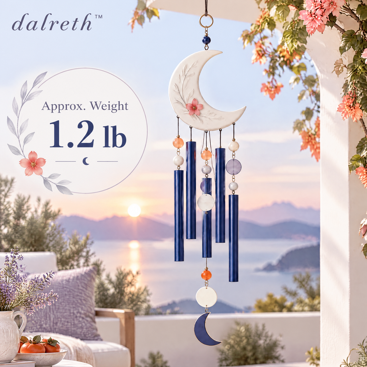 𝒅𝒂𝒍𝒓𝒆𝒕𝒉™ Crescent Moon Metal Wind Chime