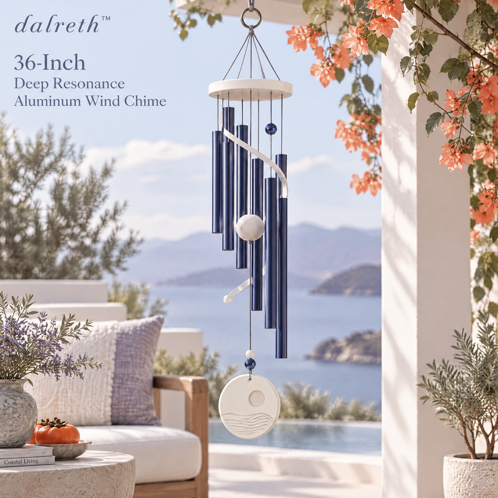 𝒅𝒂𝒍𝒓𝒆𝒕𝒉™ 36-Inch Deep Resonance Aluminum Wind Chime