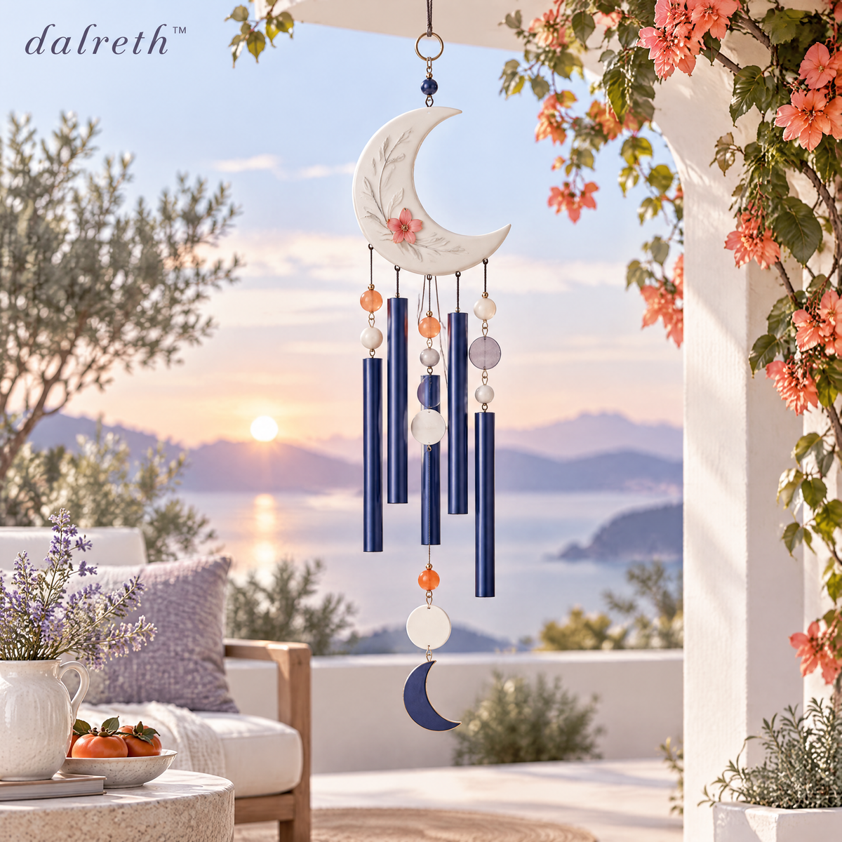 𝒅𝒂𝒍𝒓𝒆𝒕𝒉™ Crescent Moon Metal Wind Chime