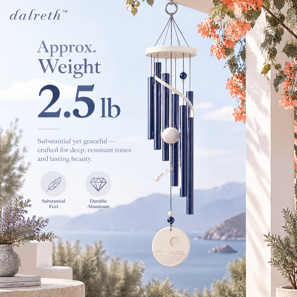 𝒅𝒂𝒍𝒓𝒆𝒕𝒉™ 36-Inch Deep Resonance Aluminum Wind Chime