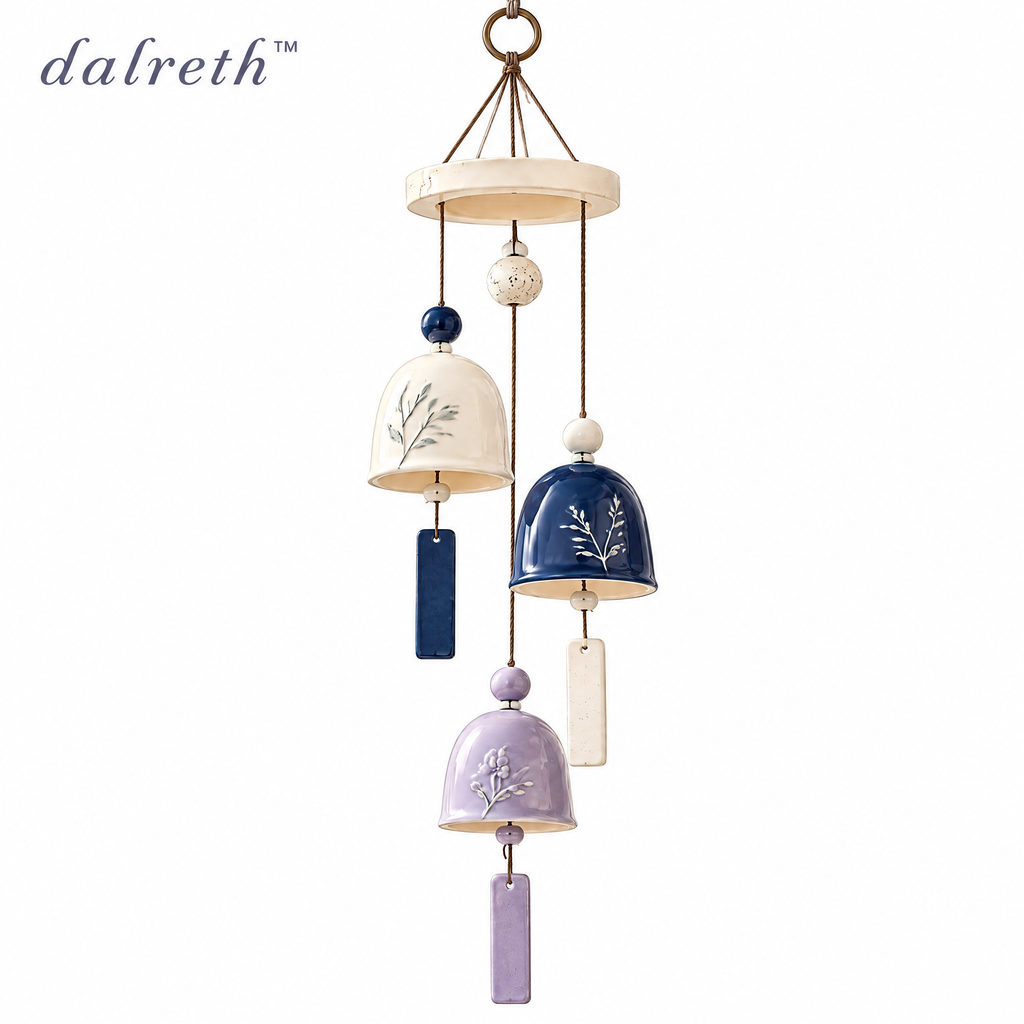 𝒅𝒂𝒍𝒓𝒆𝒕𝒉™ Artisan Tiered Ceramic Bell Wind Chime